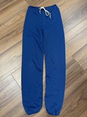 Vintage 80s Sportswear Gusset Sweatpants Mens Small 25x29 Blue Jogger Fleece